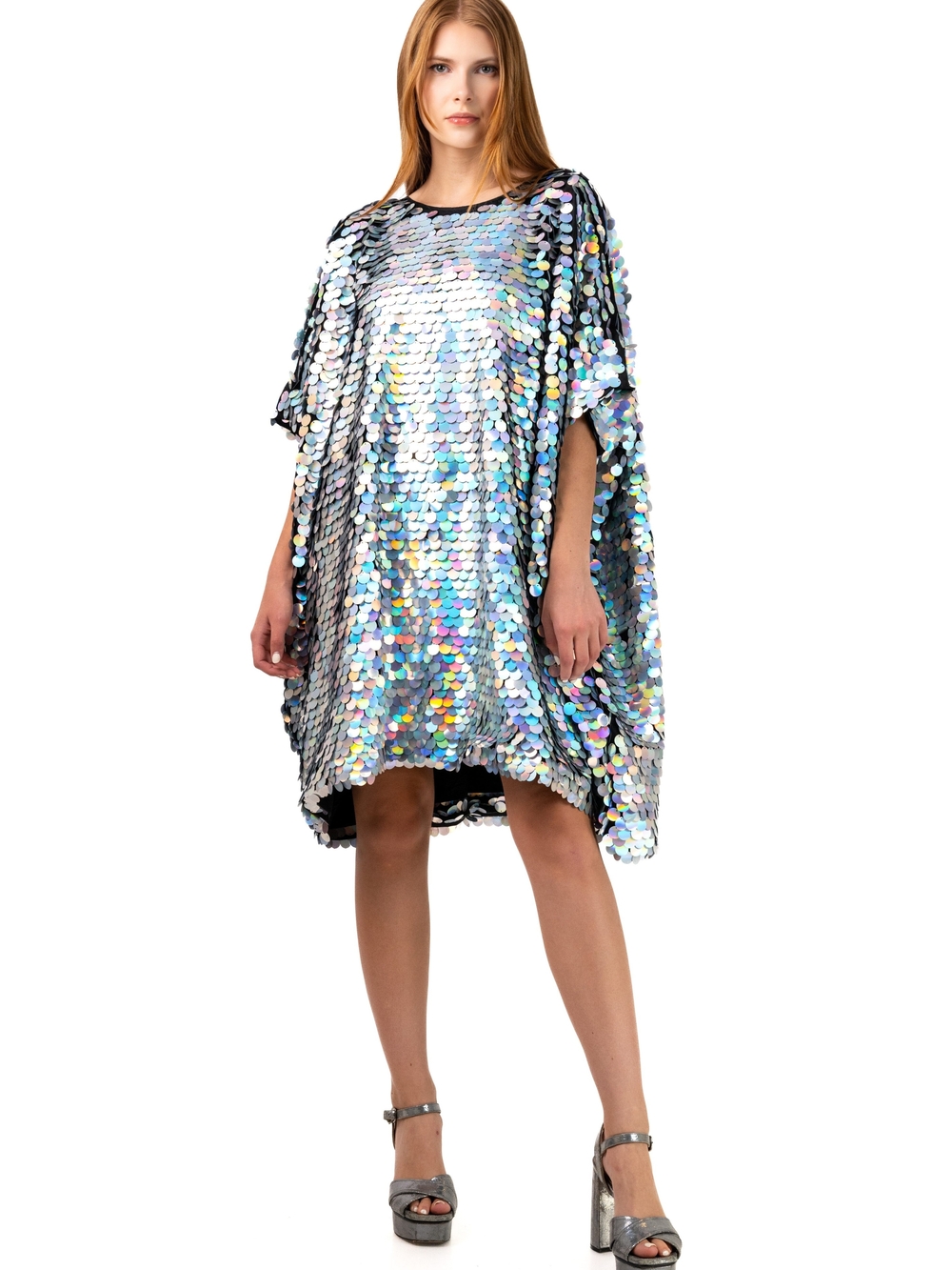 Batwing Sequin Dress